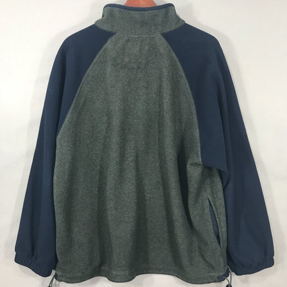 Sonoma Sport Sweatshirt Mens Large Gray & Navy Fleece Pullover 1/4 Zipper Pocket - Picture 2 of 14